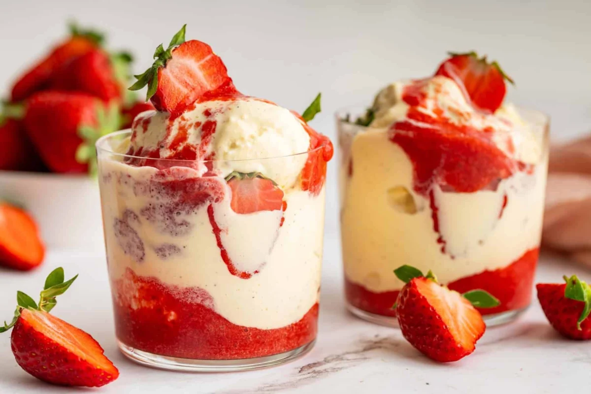 A Symphony of Summer: Elevating the Humble Strawberry Sundae with a Touch of Rose