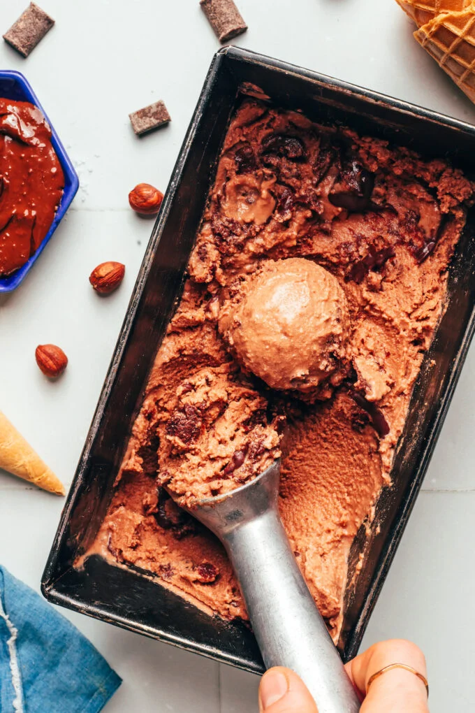 Indulge Your Cravings: Minimalist Baker Unveils Decadent Six-Ingredient Vegan Nutella Ice Cream